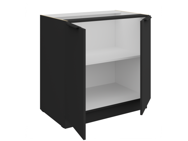 Szafka dolna 80 D 2F BB Kuchnia ARIA Fronty Czarne AFM