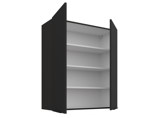 Szafka górna 80 G-90 2F Kuchnia ARIA Fronty Czarne AFM