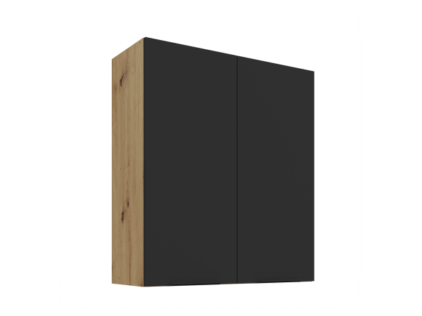 Szafka górna 80 G-90 2F Kuchnia ARIA Fronty Czarne AFM