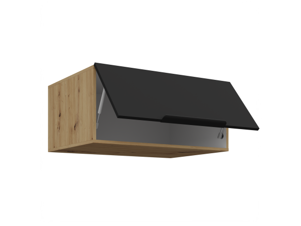 Szafka górna uchylna głęboka 80 NAGU-36 1F Kuchnia ARIA Fronty Czarne AFM