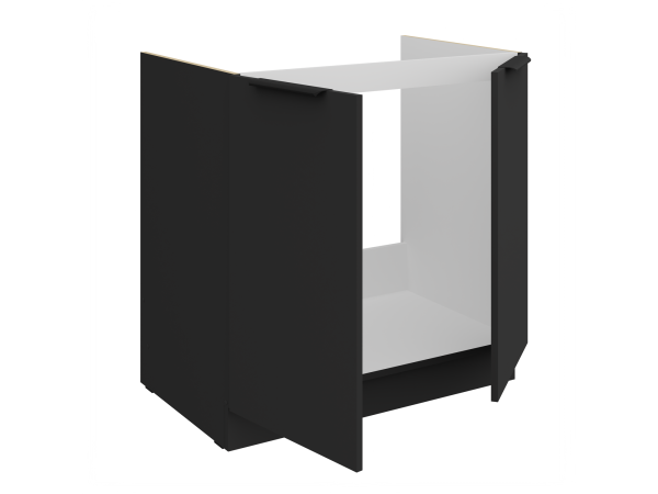 Szafka dolna pod zlew 80 ZL 2F BB Kuchnia ARIA Fronty Czarne AFM