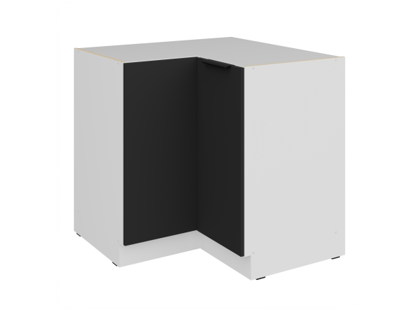 Szafka dolna narożnikowa 90x90 DN 2F BB Kuchnia ARIA Fronty Czarne AFM