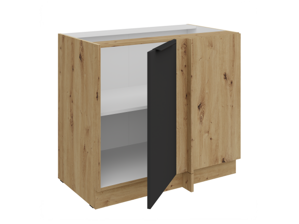 Szafka dolna w narożnik 105 ND 1F BB Kuchnia ARIA Fronty Czarne AFM