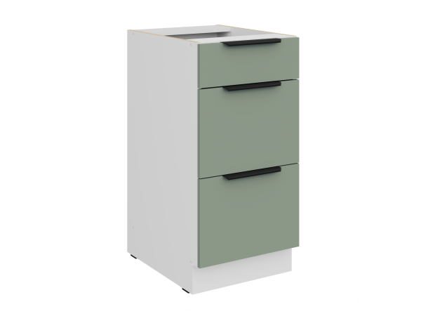 Szafka dolna 3 szuflady 40 D 3S BB Kuchnia ARIA Fronty AQUAMARINE (Miętowe)