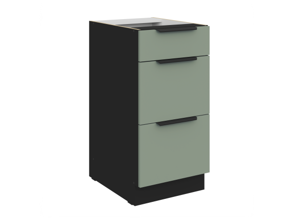 Szafka dolna 3 szuflady 40 D 3S BB Kuchnia ARIA Fronty AQUAMARINE (Miętowe)