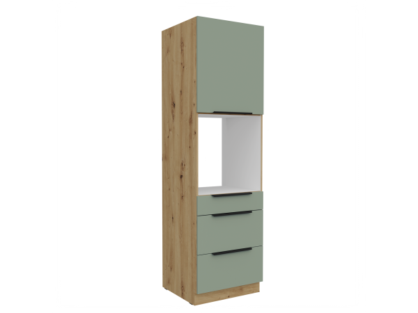 Szafka komin słupek zabudowa piekarnika 60 DPS-210 3S 1F Kuchnia ARIA Fronty AQUAMARINE (Miętowe)
