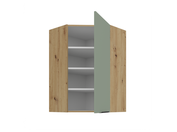Szafka górna narożnikowa 60x60 GN-90 1F Kuchnia ARIA Fronty AQUAMARINE (Miętowe)