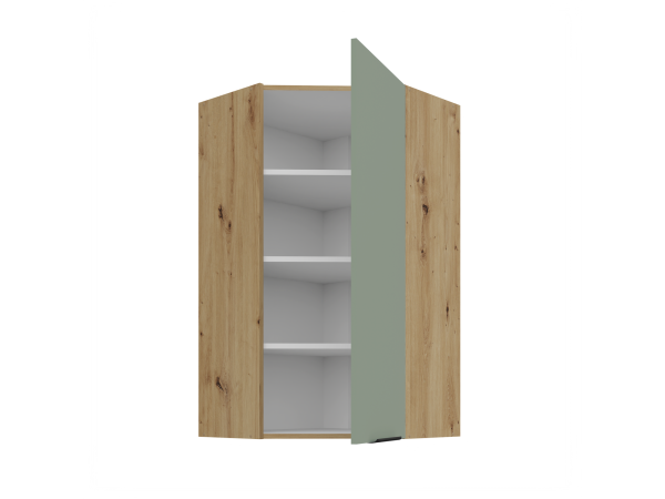 Szafka górna narożnikowa 60x60 GN-108 1F Kuchnia ARIA Fronty AQUAMARINE (Miętowe)