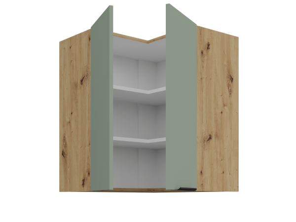 Szafka górna narożnikowa 60x60 GN-72 2F (90°) Kuchnia ARIA Fronty AQUAMARINE (Miętowe)