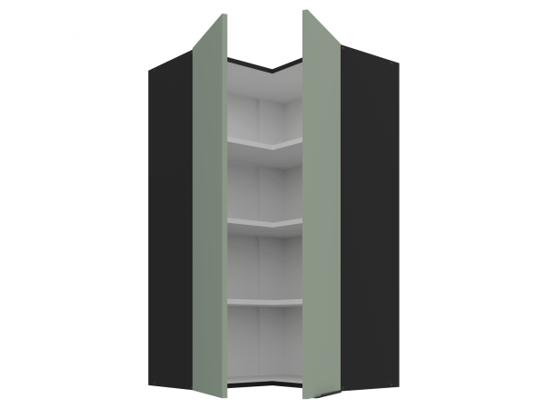 Szafka górna narożnikowa 60x60 GN-108 2F (90°) Kuchnia ARIA Fronty AQUAMARINE (Miętowe)