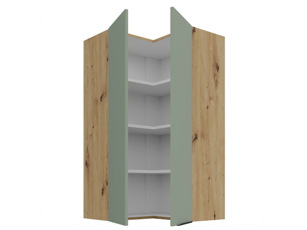 Szafka górna narożnikowa 60x60 GN-108 2F (90°) Kuchnia ARIA Fronty AQUAMARINE (Miętowe)