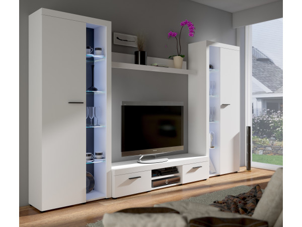 Meblościanka Rumba XL Biała. Meble Pokojowe, Salonu.