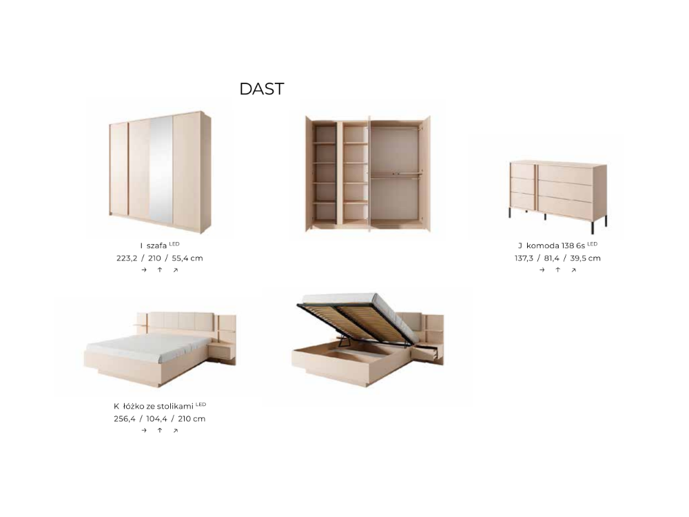 SYPIALNIA DAST Beż. Podana cena za meble z 1...