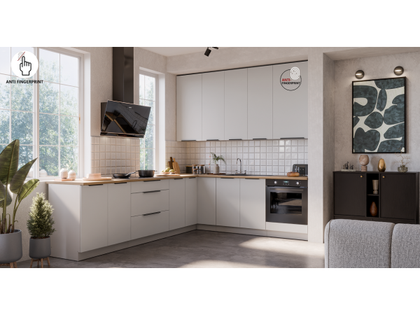 Przykładowe zestawienie kuchni ARIA 2,3x2,9m Fronty Białe...