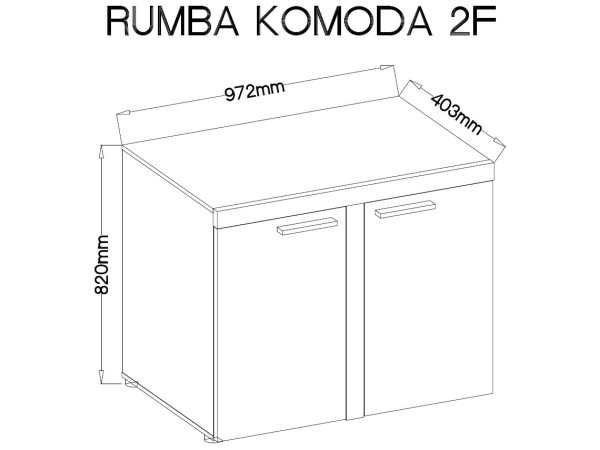 Komoda Rumba Dąb Olejowany. Meble Pokojowe, Salonu.