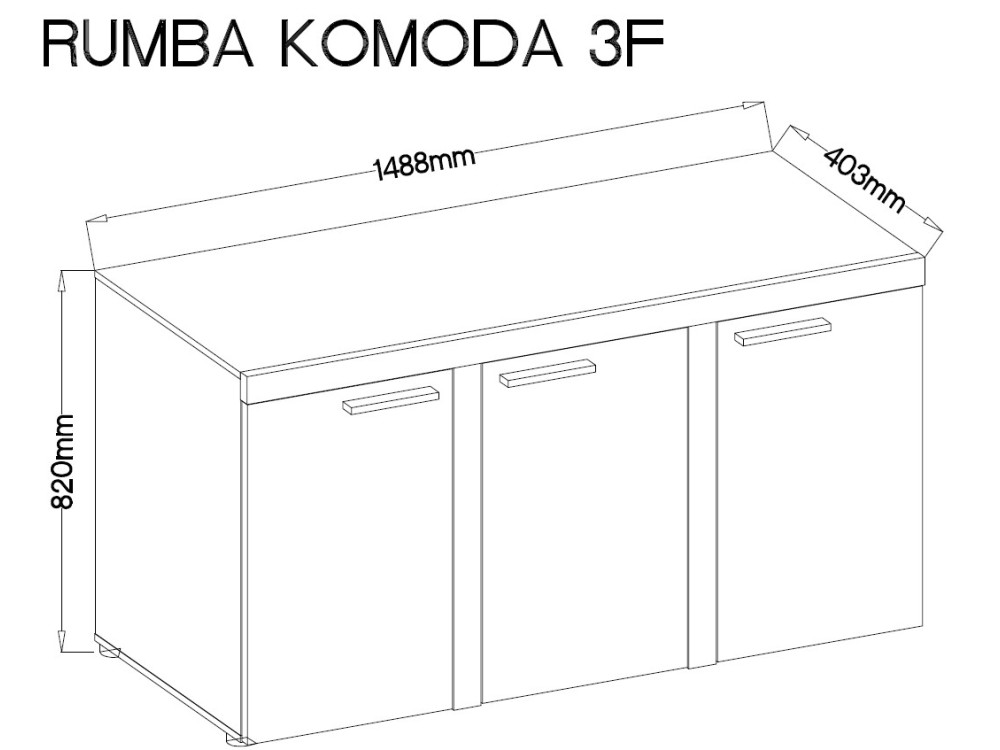 Komoda Rumba Dąb Olejowany. Meble Pokojowe,...