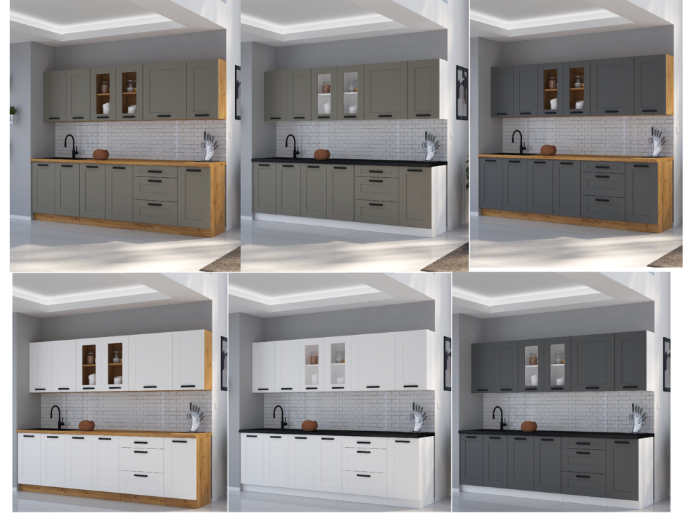 Kuchnia LUNA Biała. Dowolny Wybór Szafek.