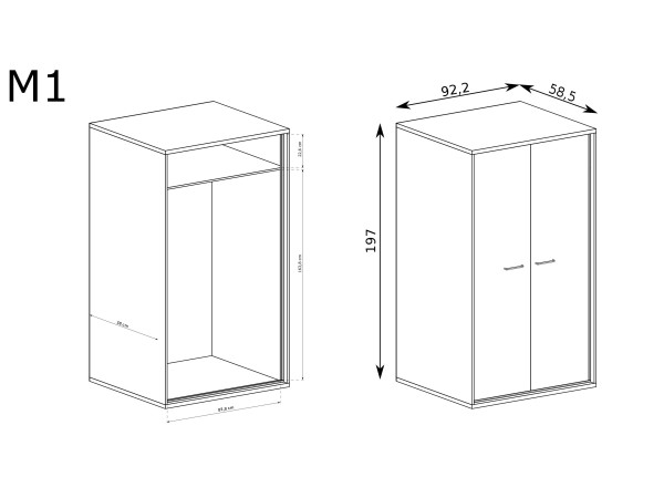 Szafa, MEDIOLAN, M-1, HIKORA