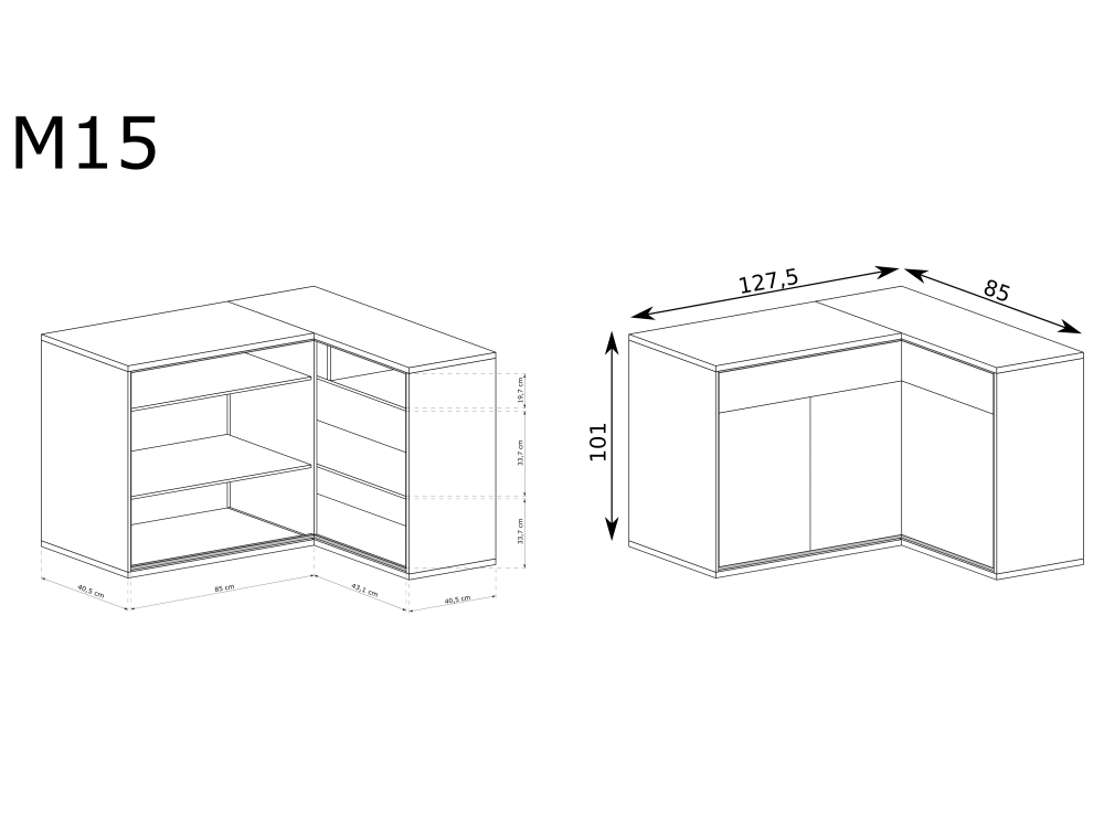 Komoda, MEDIOLAN, M-15 KATALOG, HIKORA