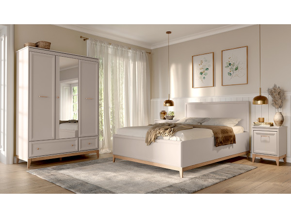 ŁÓŻKO Z POJEMNIKIEM 140X200 WINDSOR-17, CASHMERE