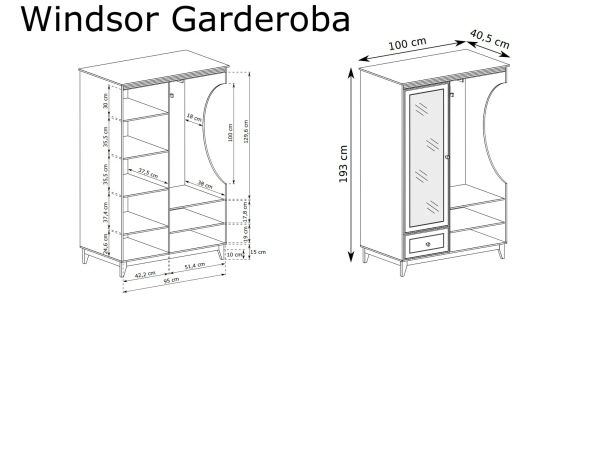 Garderoba WINDSOR, CASHMERE