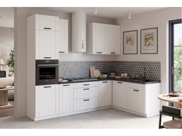 Kuchnia LUNA Biała 285x180cm. Dowolny Wybór Szafek.