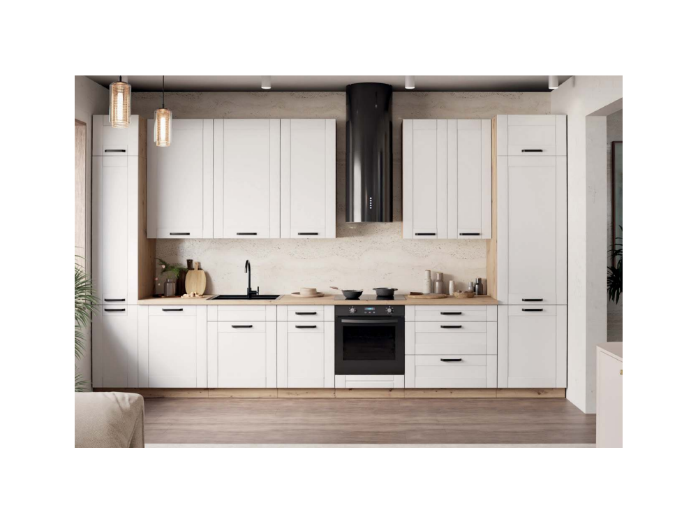 Kuchnia LUNA Biała 410cm. Dowolny Wybór Szafek.