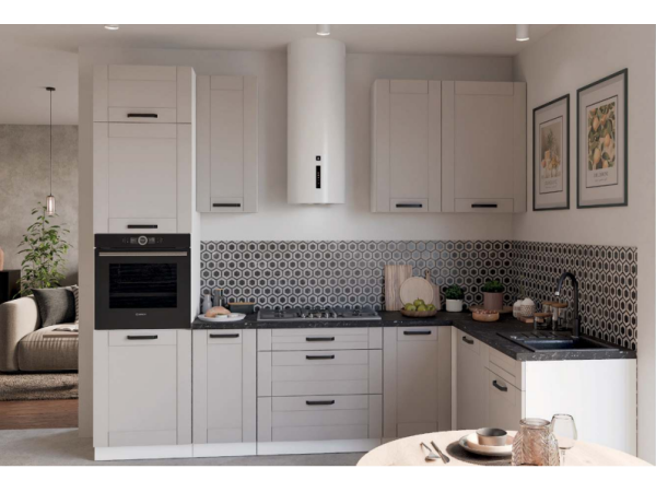 Kuchnia LUNA  Jasny Szary 285x180cm. Dowolny Wybór Szafek.