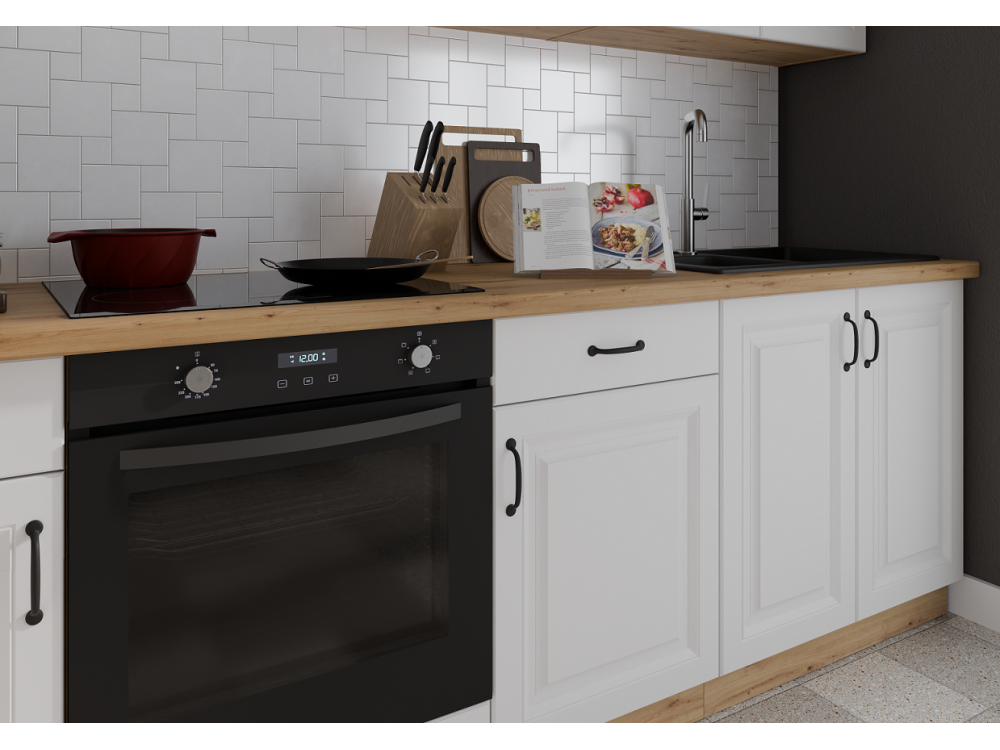 KUCHNIA STILO BIAŁY MAT + DĄB ARTISAN. Dowolna...