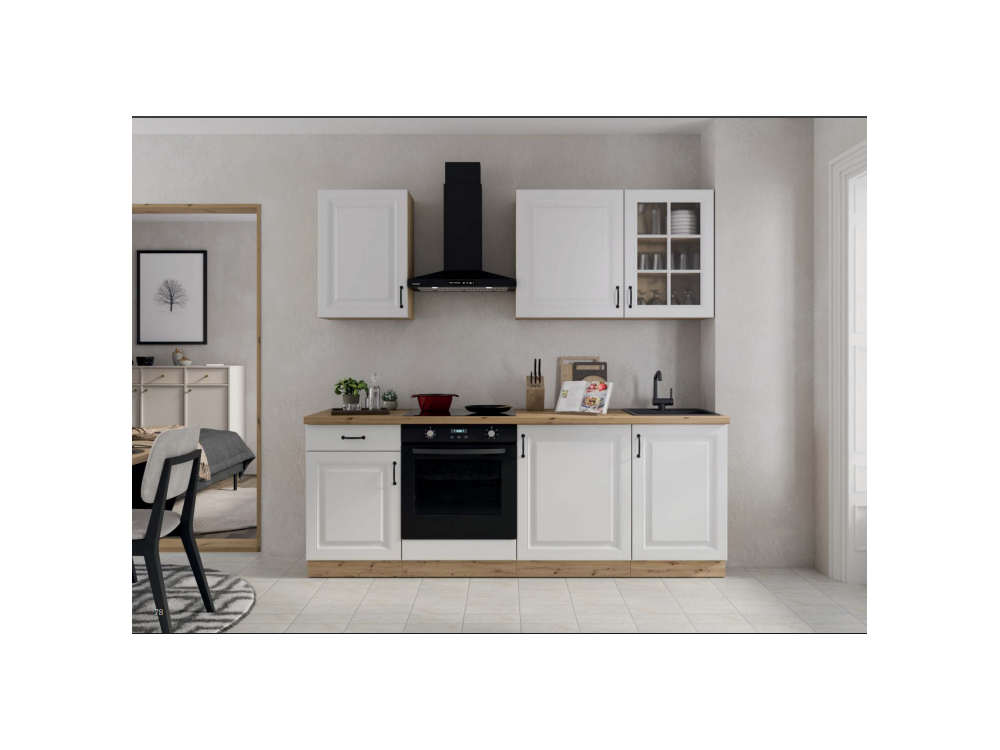 KUCHNIA STILO BIAŁY MAT + DĄB ARTISAN. Dowolna...