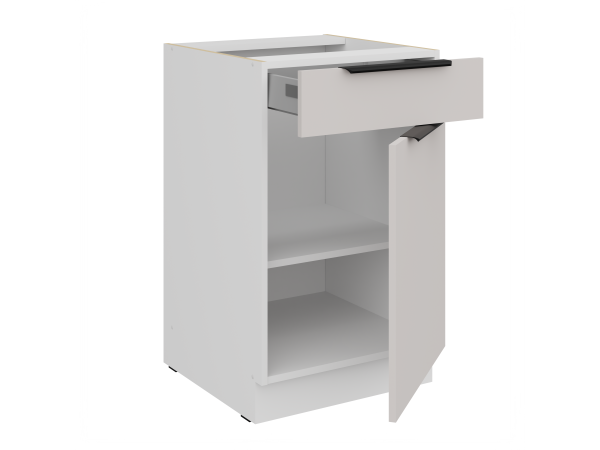 Szafka dolna 1 szuflada + 1 drzwiczki 50 D 1F 1S BB Kuchnia COMO KOLOR KASZMIR.
