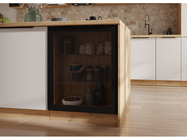 Szafka górna witryna 40 GS-90 1F - Kuchnia ARIA Fronty Białe AFM