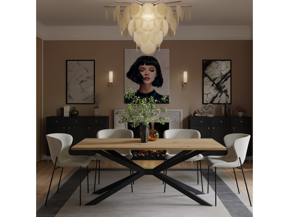 Stół  TROMSO w rozmiarze 185 x 90 cm - dąb artisan