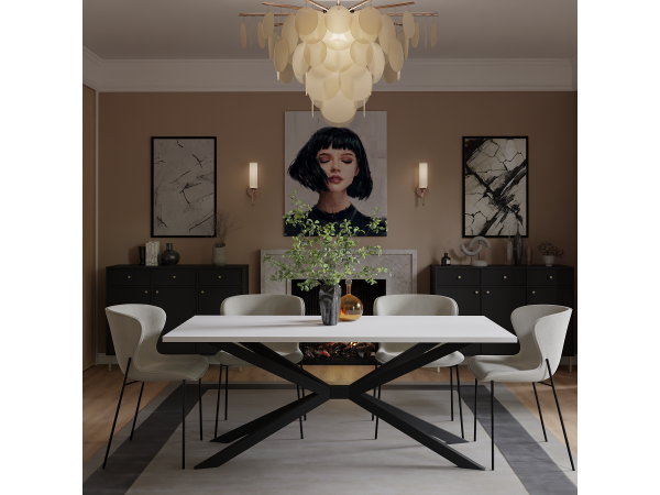 Stół  TROMSO w rozmiarze 185 x 90 cm - Biały