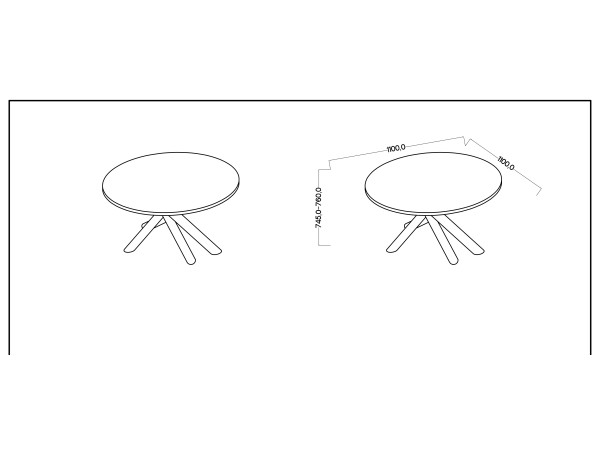 Stół  OSLO o średnicy 110cm w kolorze ORZECH WISCONSIN