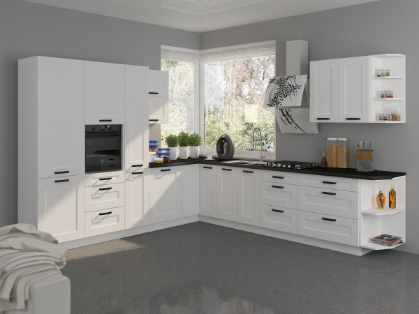 Kuchnia LUNA Biała. Dowolny Wybór Szafek.