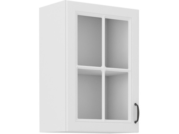 Szafka górna z szybą 40 GS-72 1F -KUCHNIA STILO BIAŁA-BIAŁA