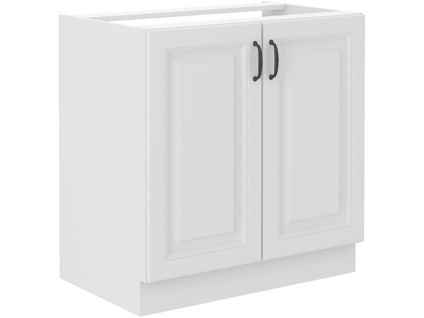 Szafka dolna pod zlew 80 ZL 2F BB -KUCHNIA STILO BIAŁA-BIAŁA