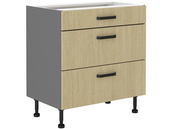 Szafka dolna 3 szuflady 80 D 3S BB  -KUCHNIA SCANDI