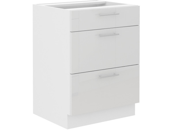Szafka dolna 3 szuflady 60 D 3S BB -KUCHNIA LARA BIAŁA