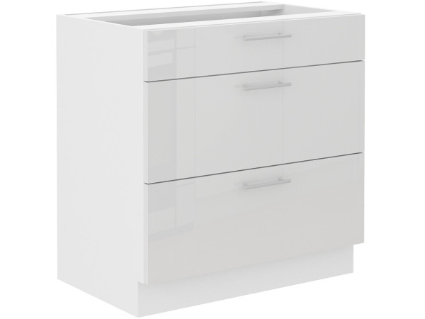 Szafka dolna 3 szuflady 80 D 3S BB  -KUCHNIA LARA BIAŁA