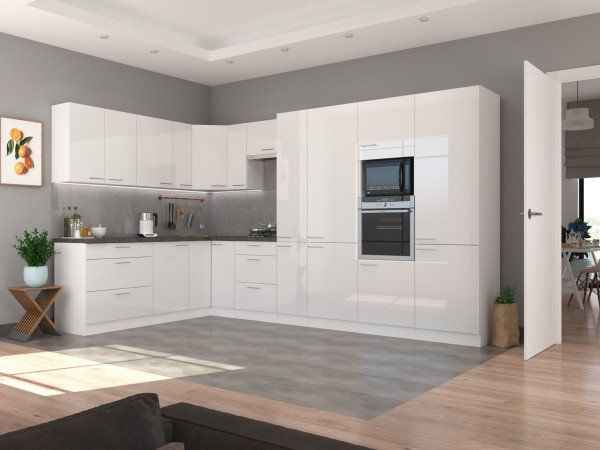 Szafka dolna narożnikowa 90x90 DN 1F BB  -KUCHNIA LARA BIAŁA