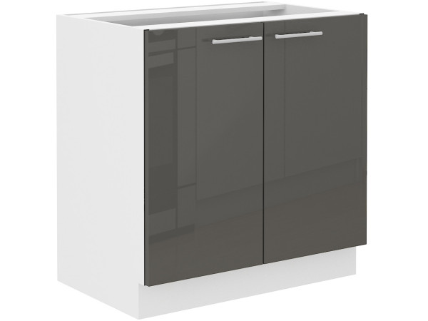 Szafka dolna pod zlew 80 ZL 2F BB -KUCHNIA LARA SZARA