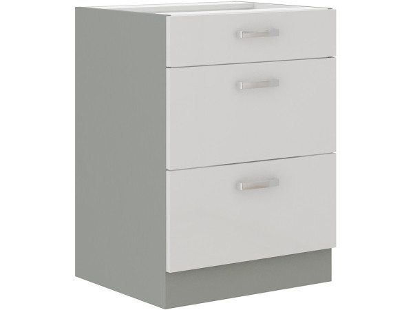 Szafka dolna 3 szuflady 60 D 3S BB -KUCHNIA BIANKA BIAŁA