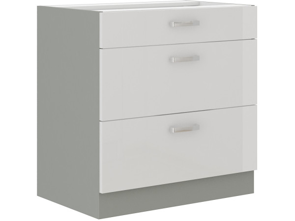 Szafka dolna 3 szuflady 80 D 3S BB  -KUCHNIA BIANKA BIAŁA
