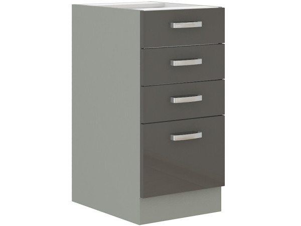Szafka dolna 4 szuflady 40 D 4S BB -KUCHNIA GREY SZARY