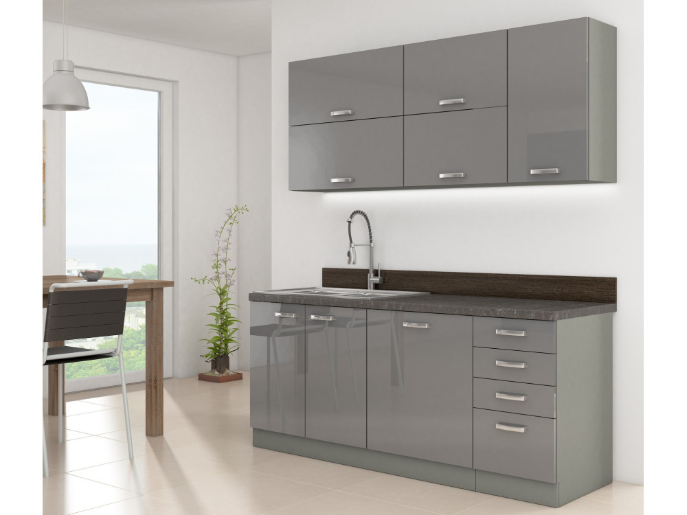 Szafka górna 45 G-72 1F  -KUCHNIA GREY SZARY