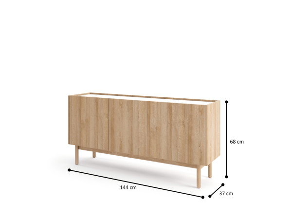 Komoda 144x68cm BOHO Dąb Riviera. Meble Pokojowe, do Salonu.