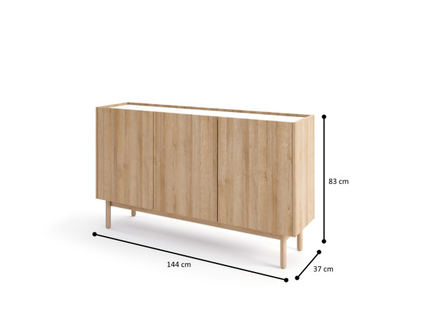 BOHO Dąb Riviera. Meble Pokojowe, do Salonu. RTV, Komoda, Witryna.