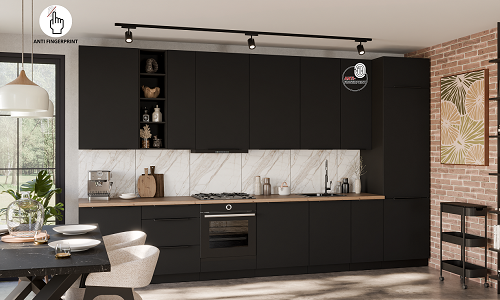 KUCHNIA ARIA FRONTY KOLOR CZARNY AFM / 3 KOLORY KORPUSÓW